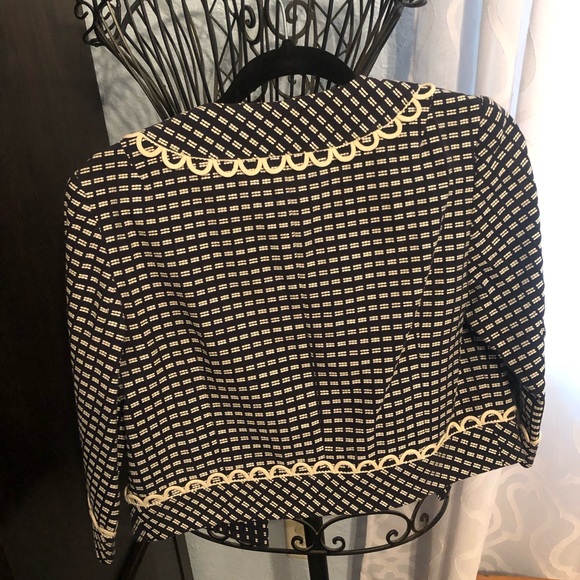 Trina Turk Navy and white blazer - Picture 3 of 3